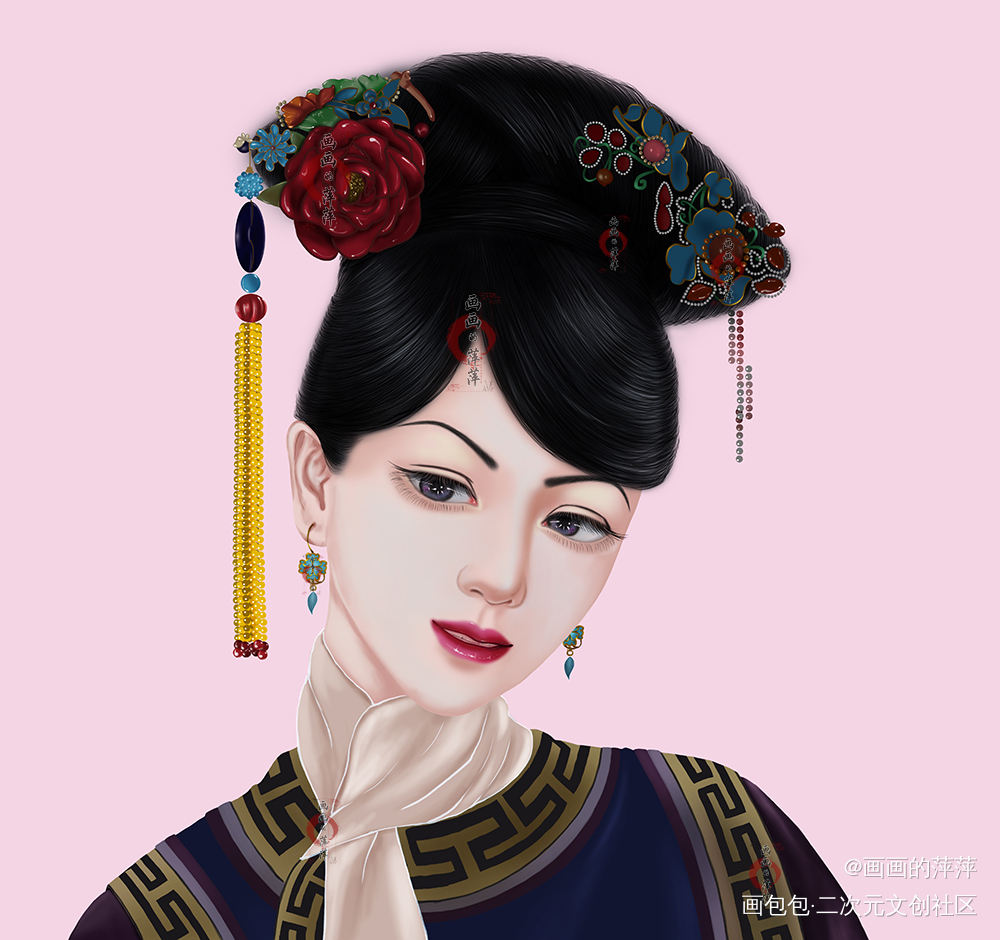 如懿传头像练习_如懿古风人物厚涂我要上首推头像插画同人如懿传绘画作品