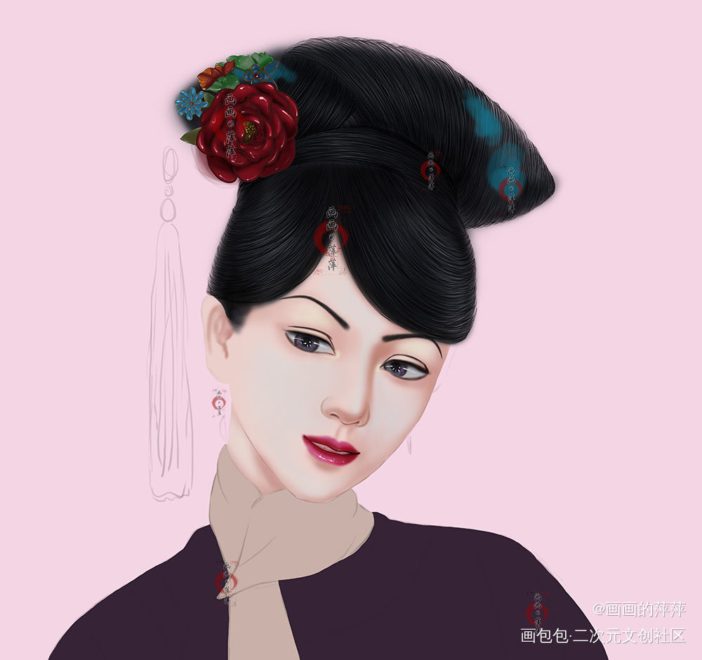 如懿传头像练习_如懿古风人物厚涂我要上首推头像插画同人如懿传绘画作品