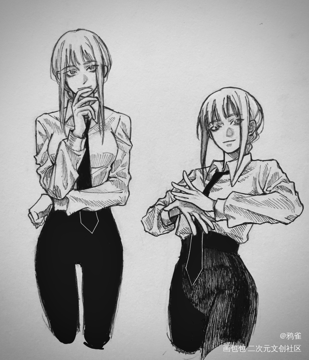 画画老婆_电锯人玛奇玛绘画作品