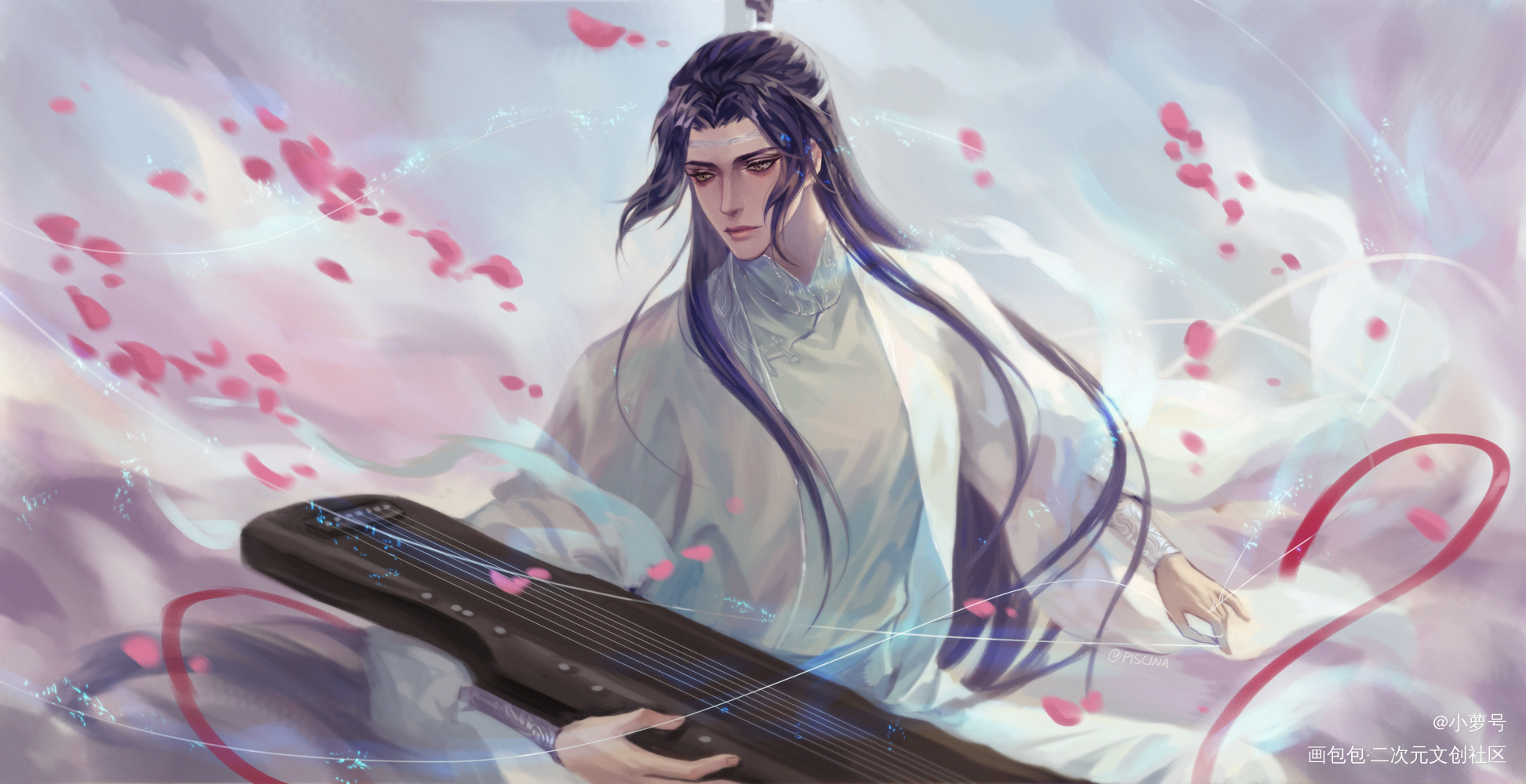 2021蓝忘机生日众筹预告_魔道祖师蓝忘机厚涂插画绘画作品