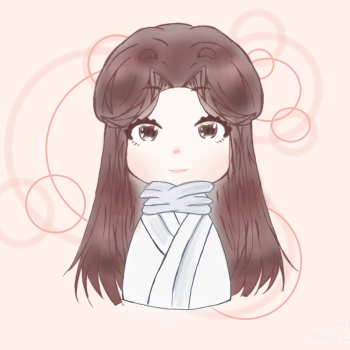 摘下蓑笠的太子殿下_天官赐福谢怜q版同人绘画作品