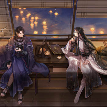 七爷_七爷七爷景七乌溪景北渊平涂插画priest绘画作品