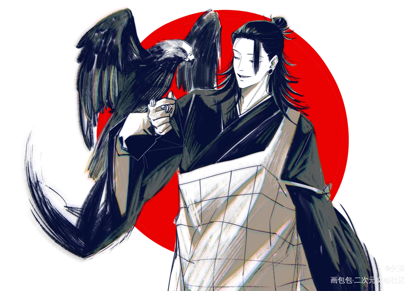 _咒术回战夏油杰绘画作品