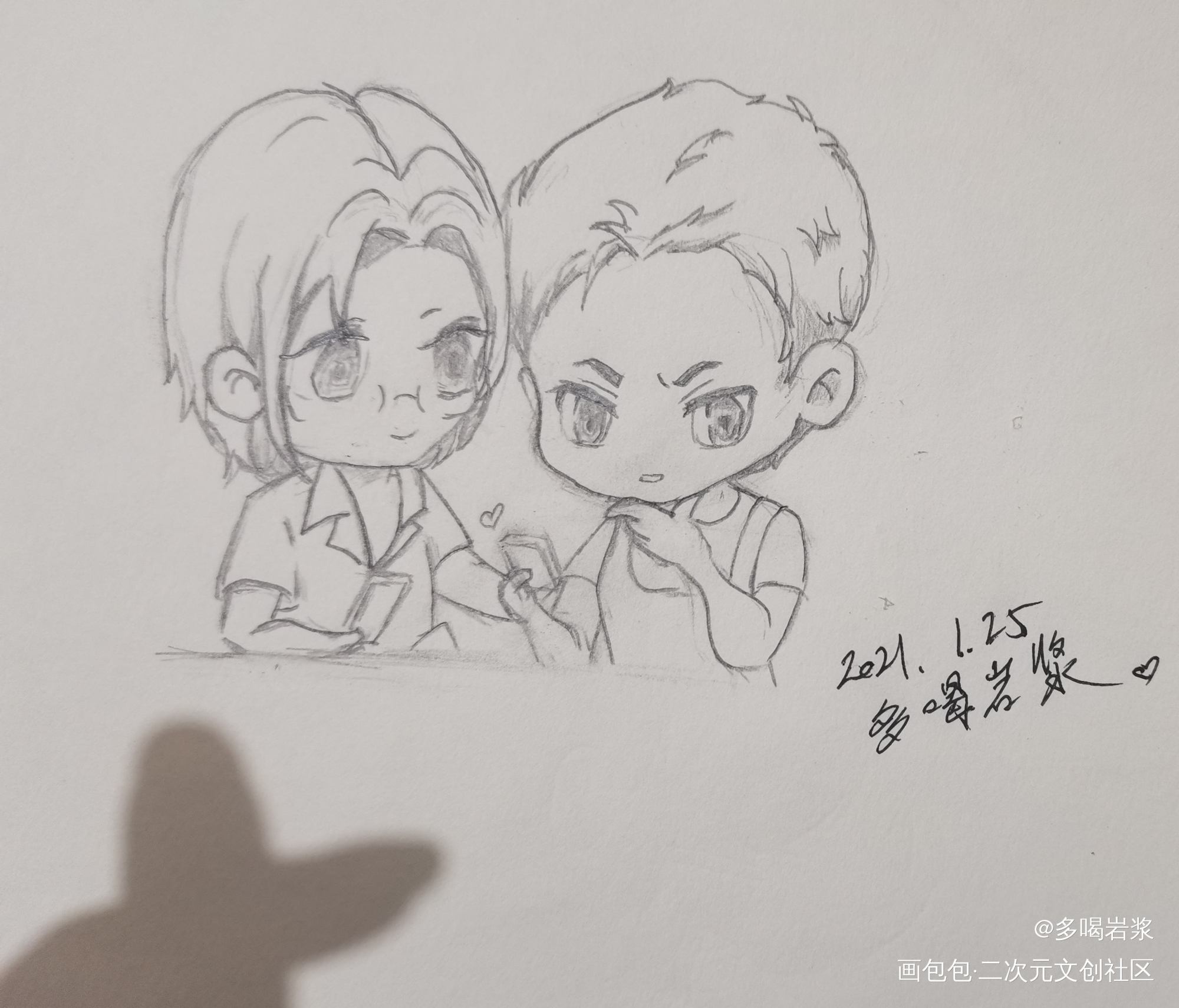 临摹 手绘_默读费渡骆闻舟绘画作品