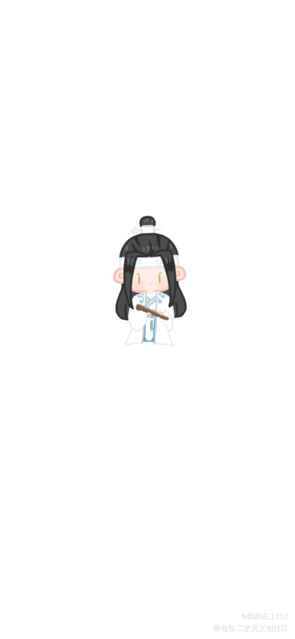 三只叽！_魔道祖师蓝忘机Q版原作绘画作品