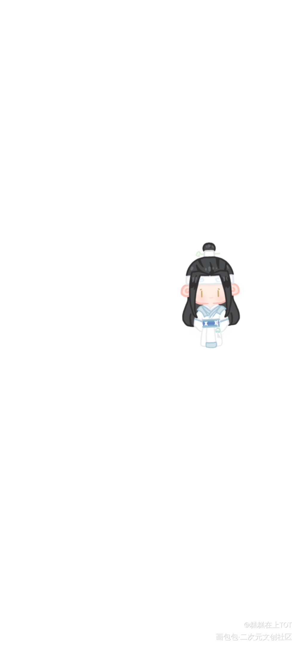 三只叽！_魔道祖师蓝忘机Q版原作绘画作品
