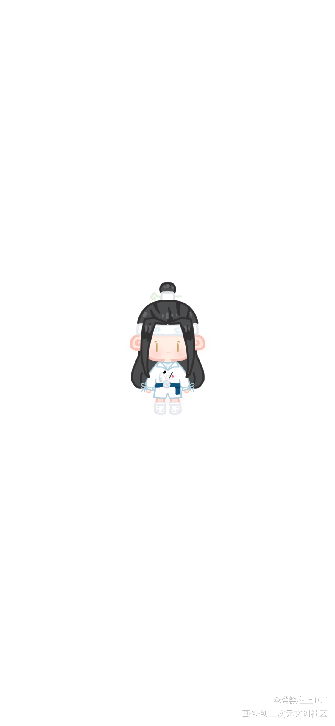 三只叽！_魔道祖师蓝忘机Q版原作绘画作品