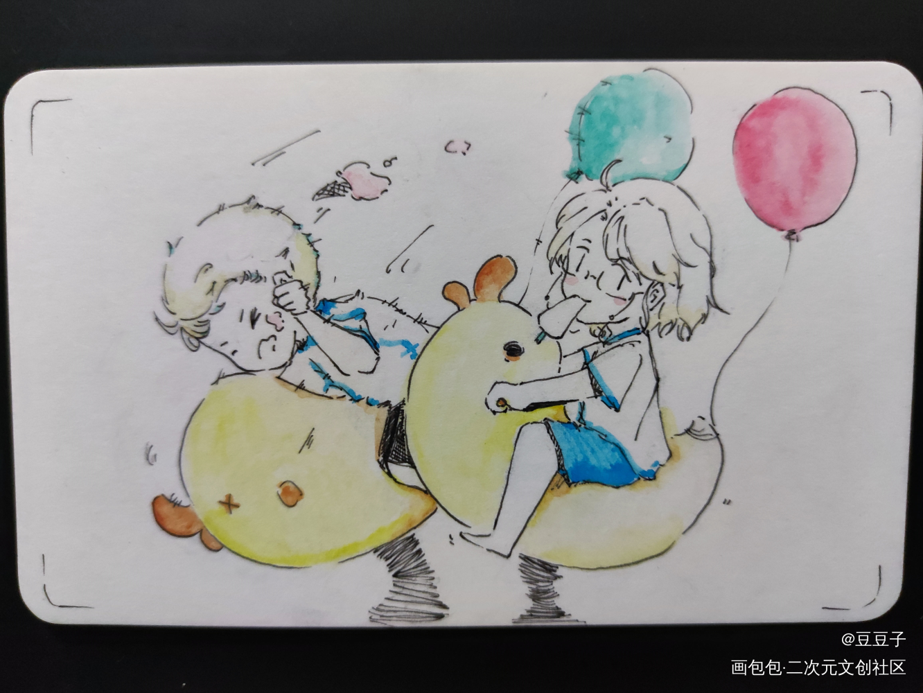 夏日系列～_默读费渡骆闻舟手绘绘画作品