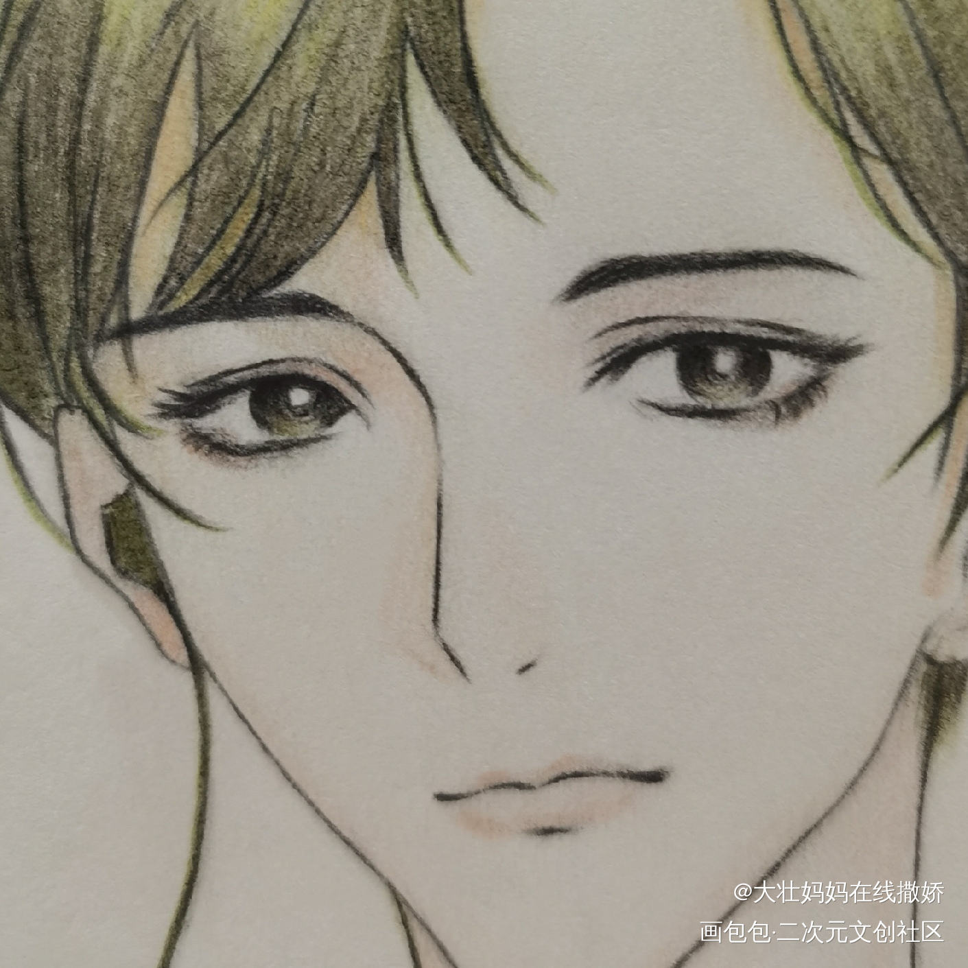 188偶像系列何故手绘稿_188男团何故手绘头像绘画作品