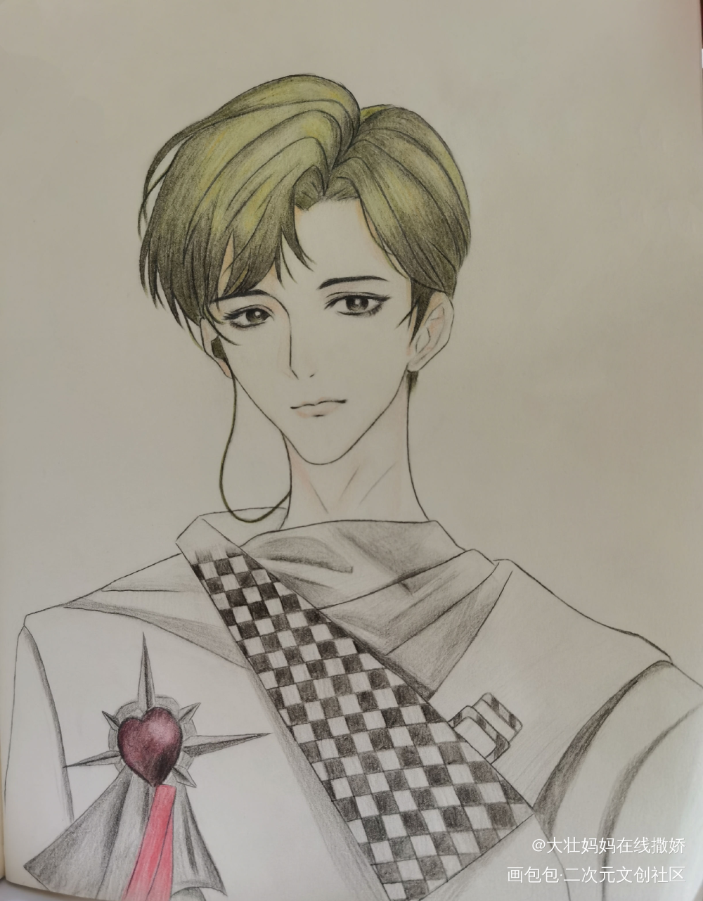 188偶像系列何故手绘稿_188男团何故手绘头像绘画作品