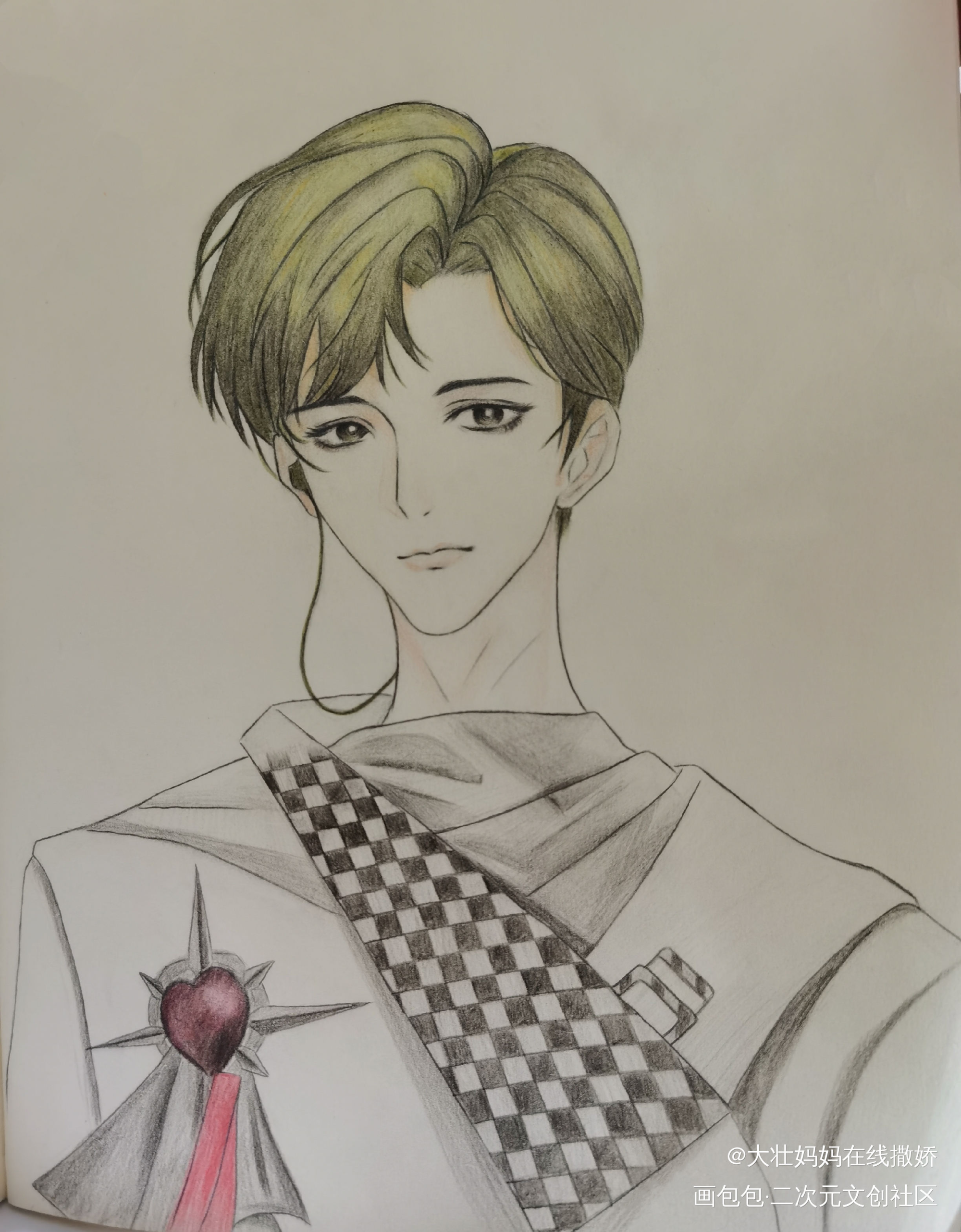 188偶像系列何故手绘稿_188男团何故手绘头像绘画作品