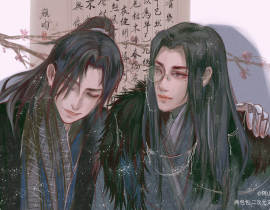 关口有几株杏树_绘画作品