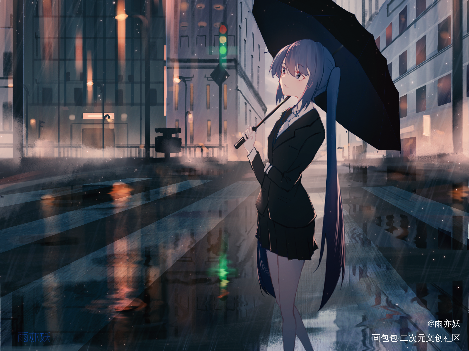 很久以前的场景练习_日系场景练习原创绘画作品