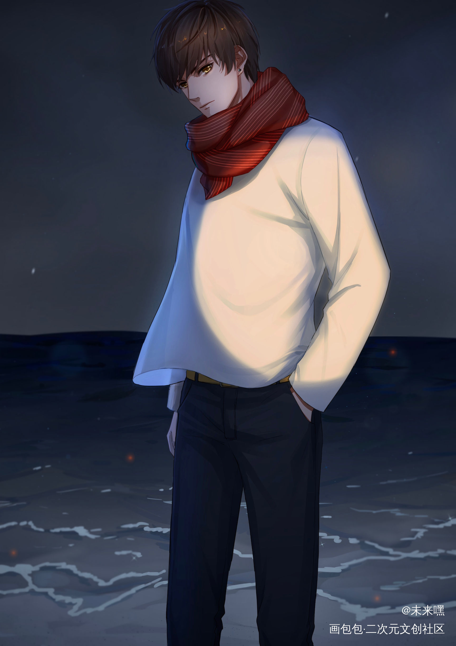 光_恋与制作人白起绘画作品