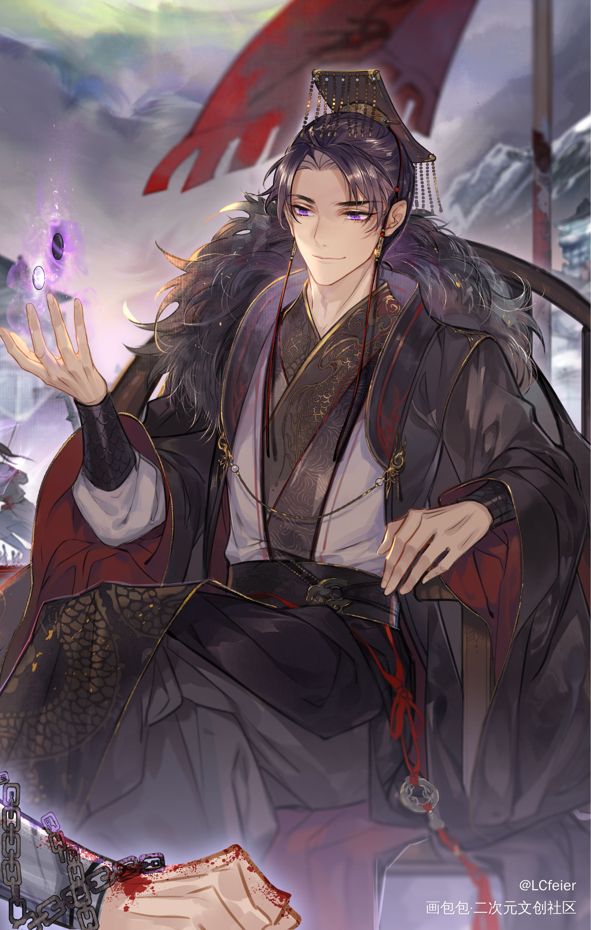 _二哈和他的白猫师尊绘画作品