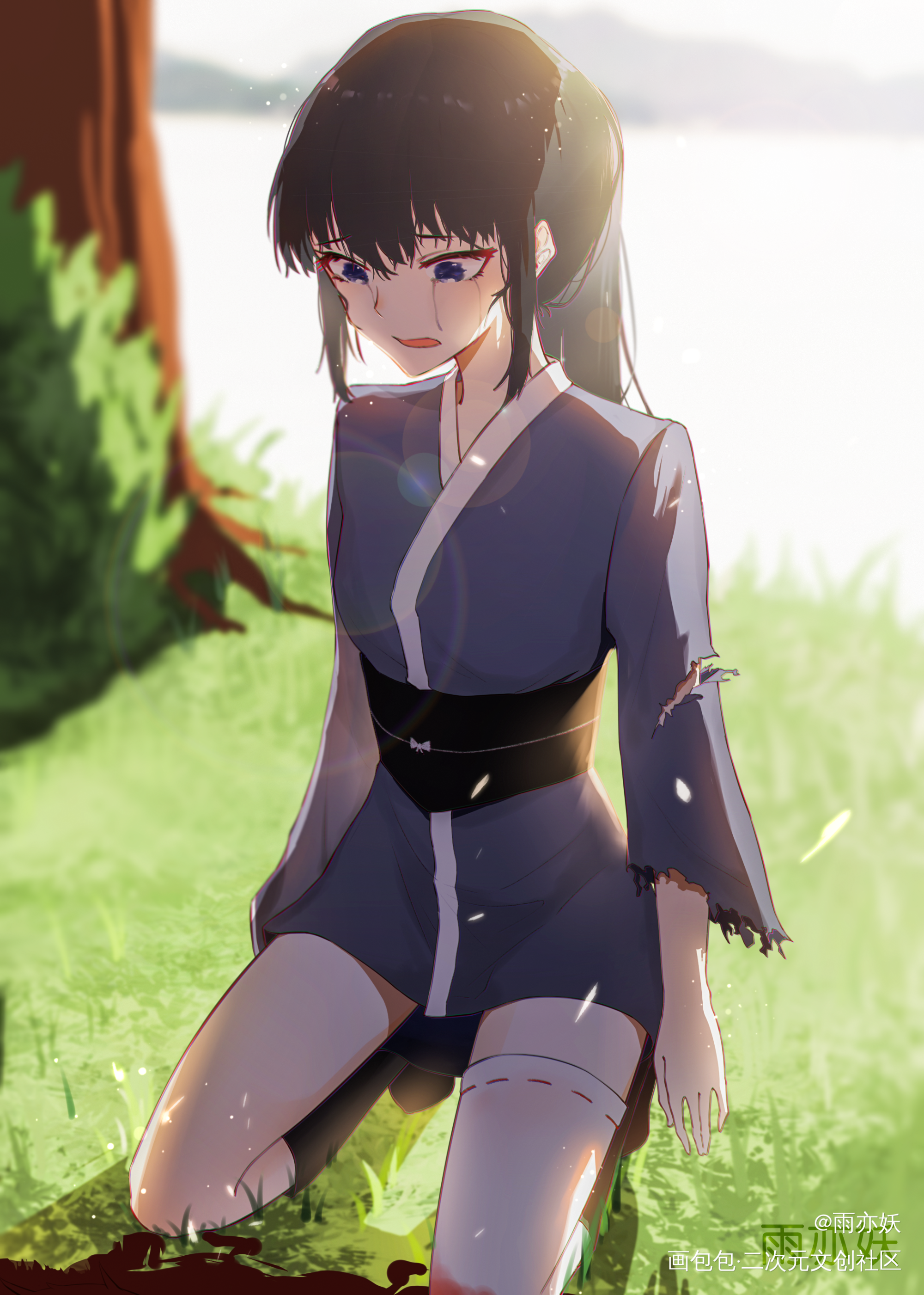 “雨过天晴”_日系我要上首推插画原创oc绘画作品