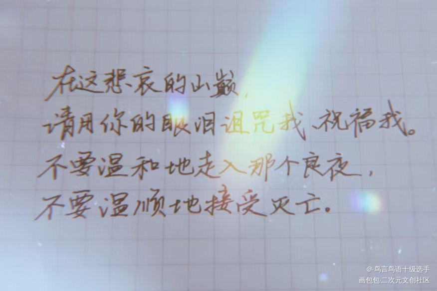 不要温和地走入良夜。_小蘑菇一十四洲绘画作品