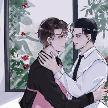 妹叔厨房温馨抱抱_谁把谁当真188男团黎朔赵锦辛日系插画绘画作品