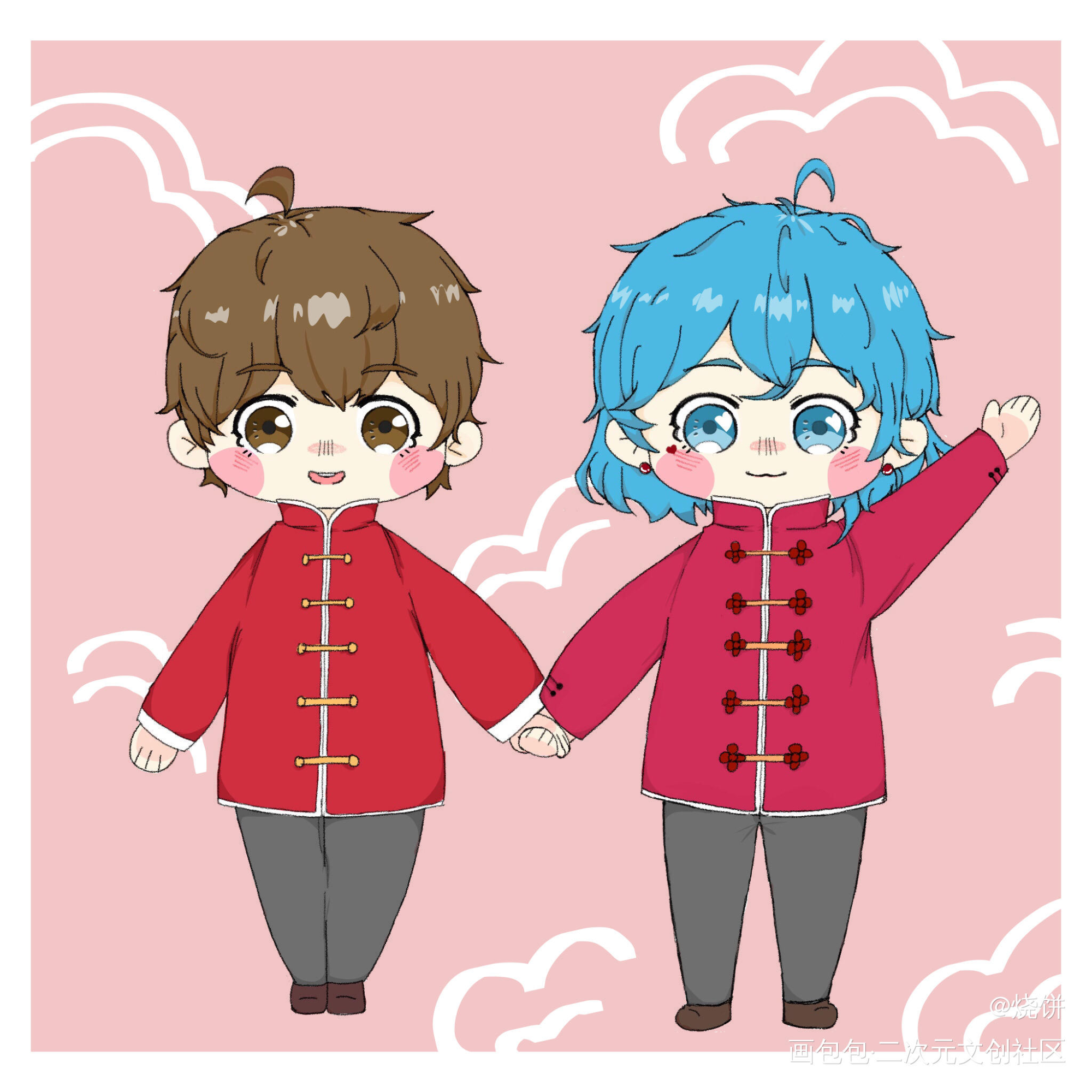 提前新年快乐了哈哈哈_188男团李程秀温小辉绘画作品