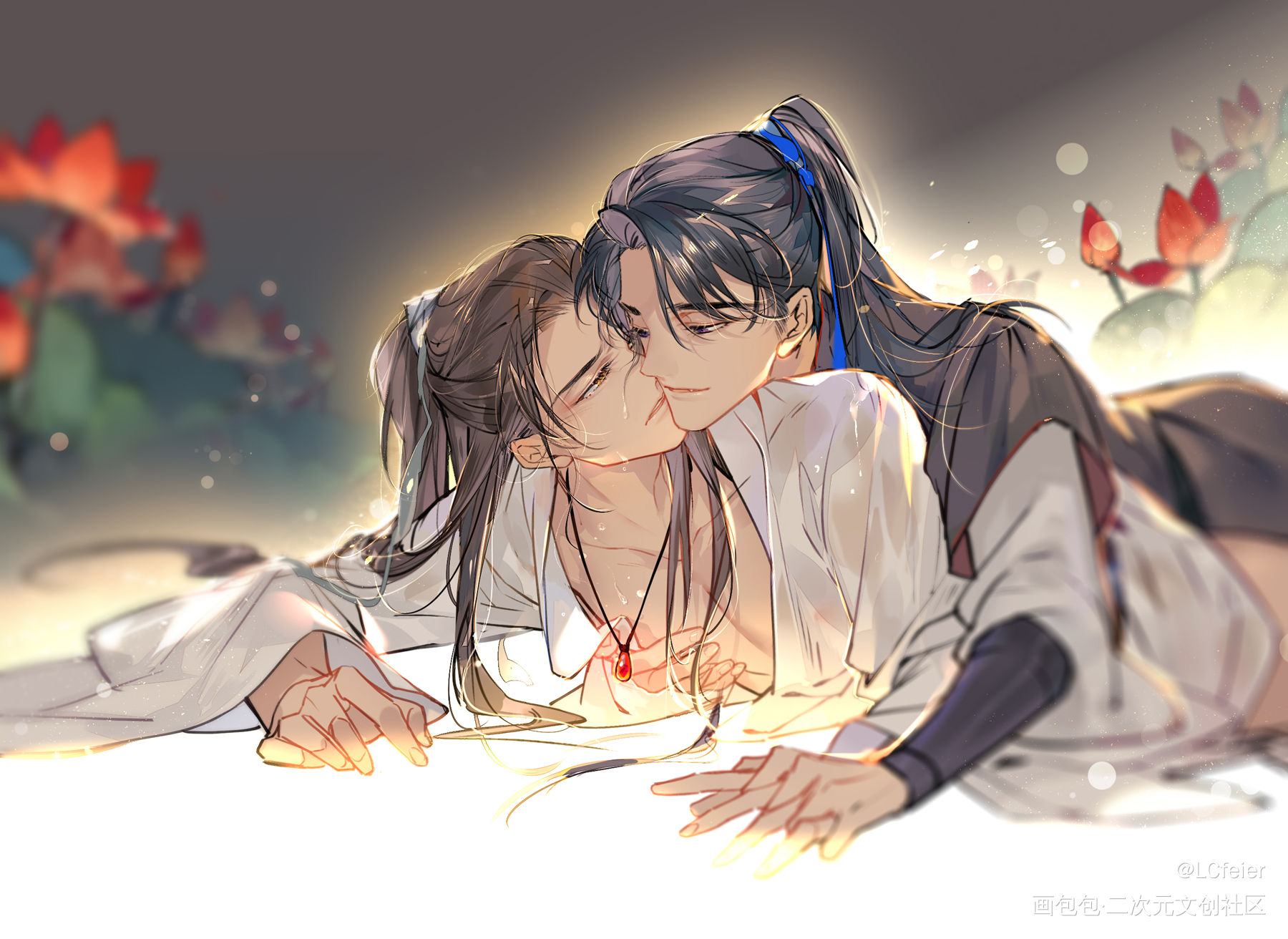 _二哈和他的白猫师尊绘画作品