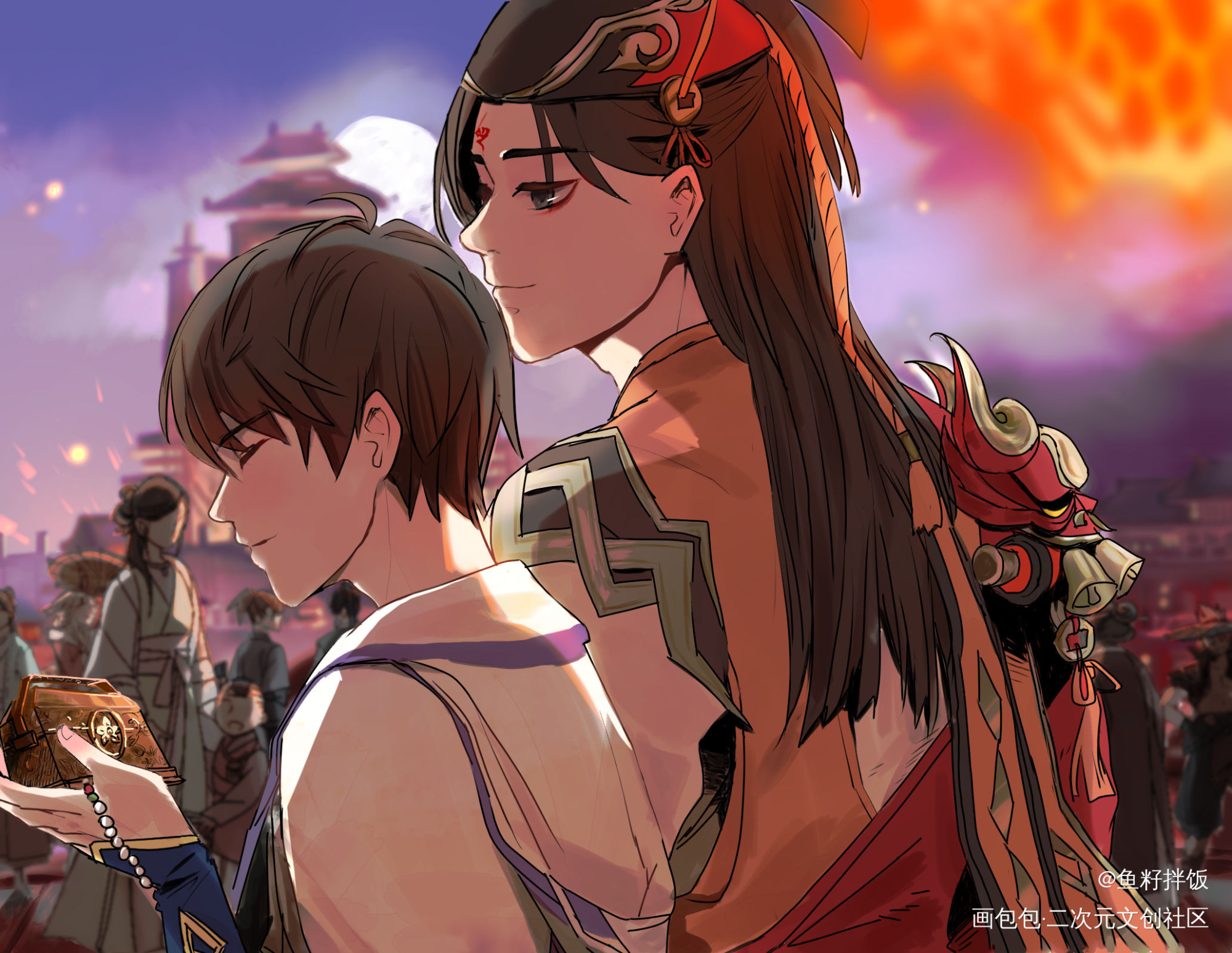 明弈真的好好嗑_王者荣耀弈星明世隐绘画作品
