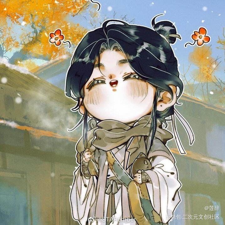 之前的临摹图想听一下各位的建议_天官赐福花怜谢怜绘画作品