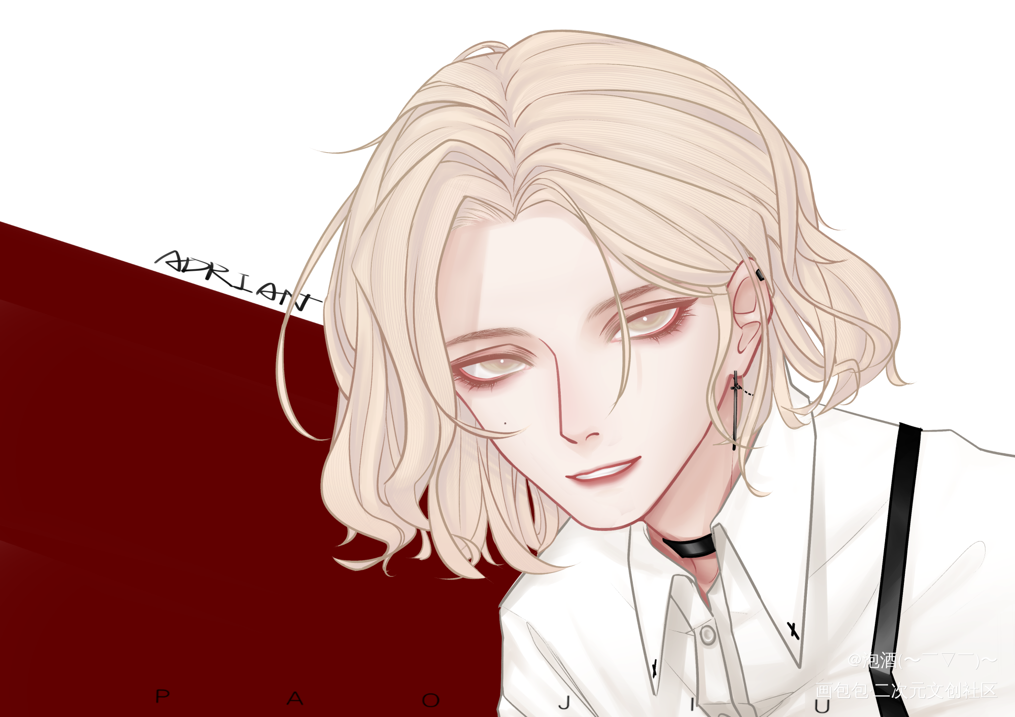 Adrian_附加遗产188男团洛温温小辉同人绘画作品