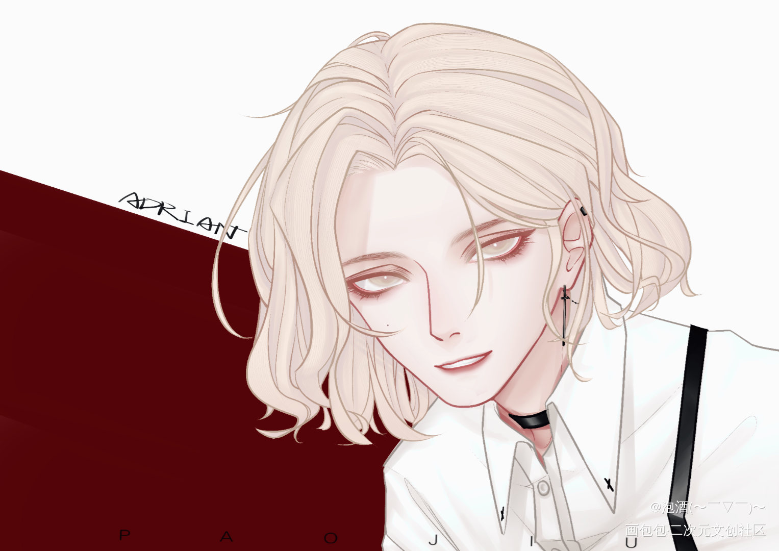 Adrian_附加遗产188男团洛温温小辉同人绘画作品
