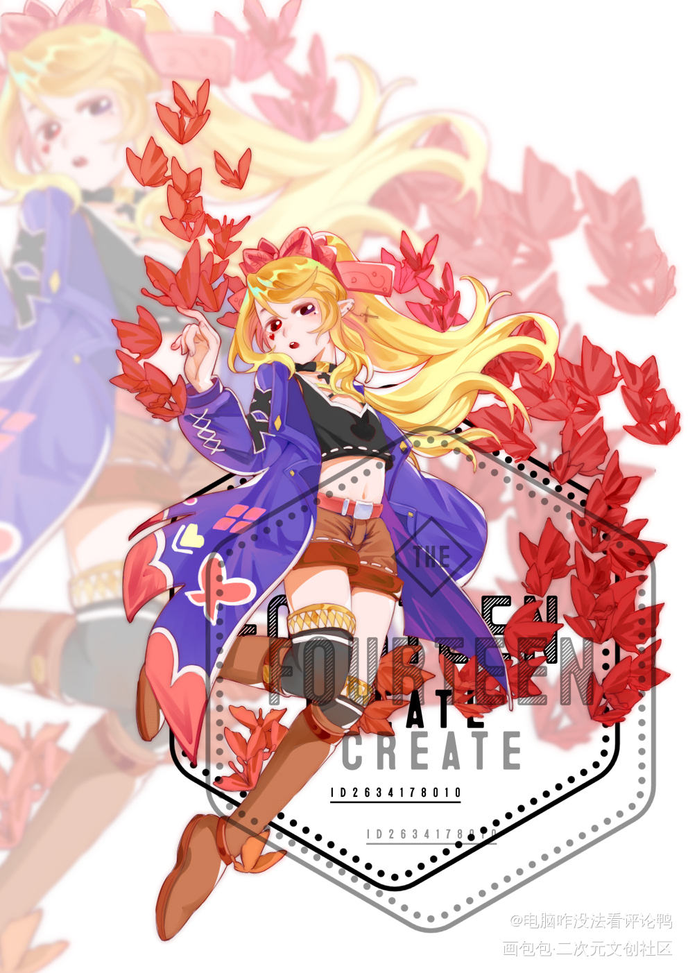 稿_厚涂平涂原创oc绘画作品