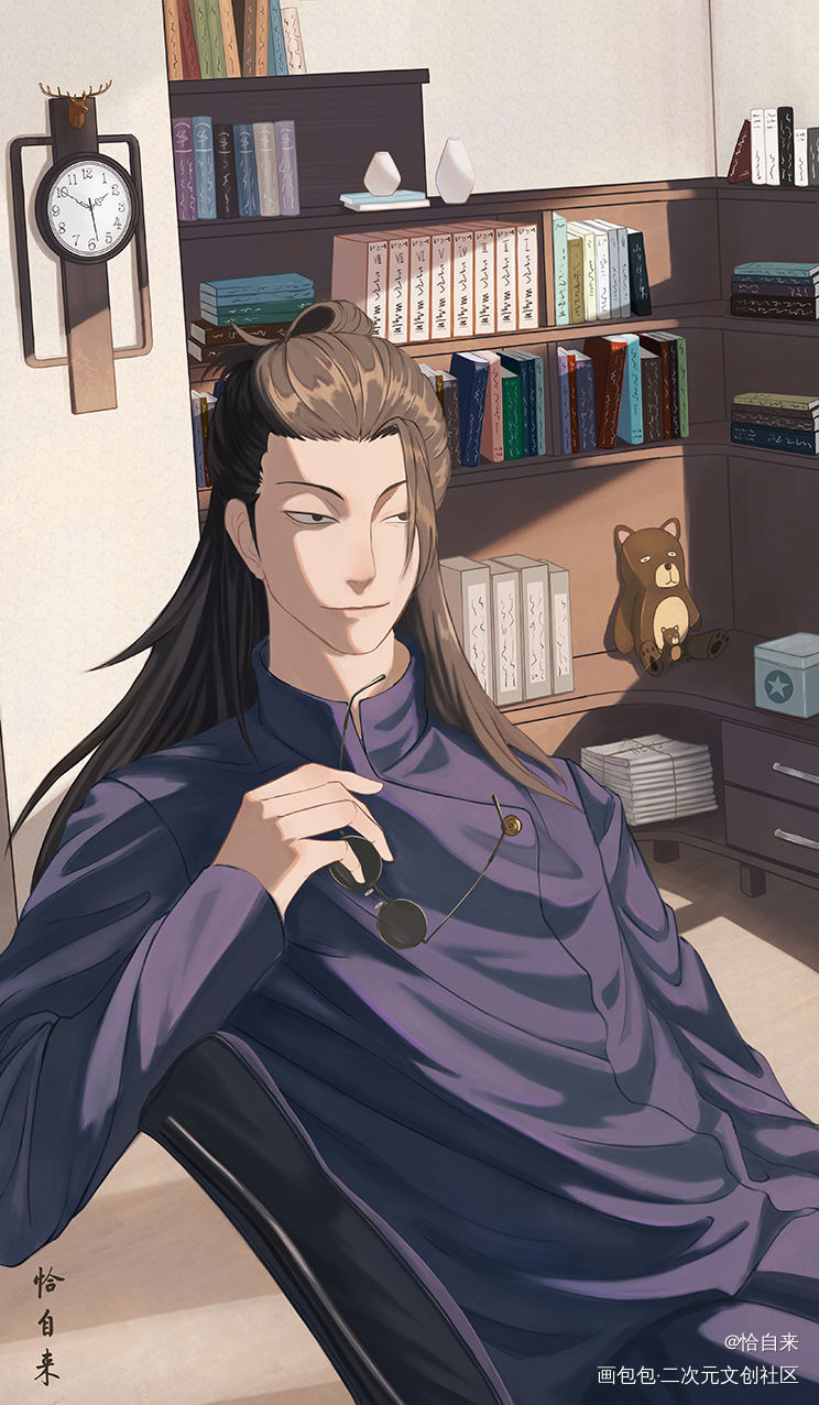 夏油杰同人_咒术回战夏油杰日系同人绘画作品