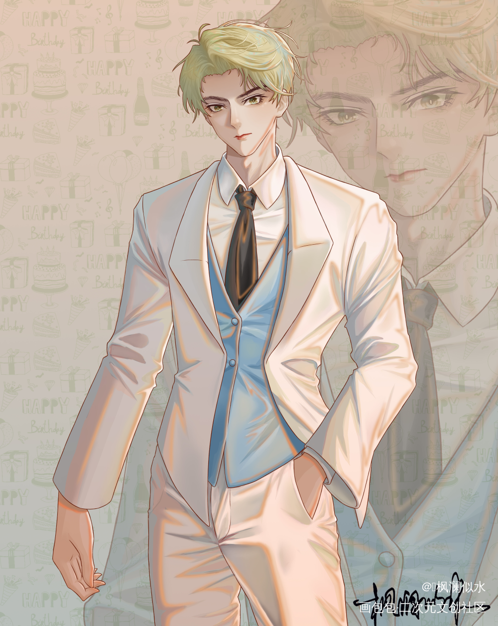 原创，实验品_韩系厚涂立绘伪厚涂插画原创绘画作品