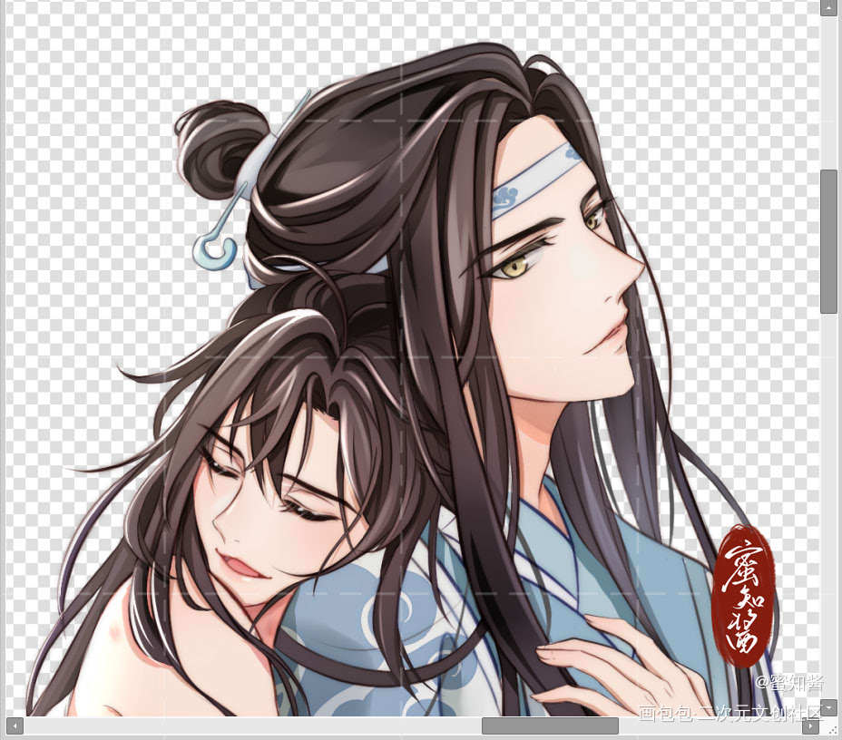 魔道忘羡新年贺图预告-蜜知酱_魔道祖师忘羡忘羡蓝忘机魏无羡平涂日系我要上首推插画同人绘画作品