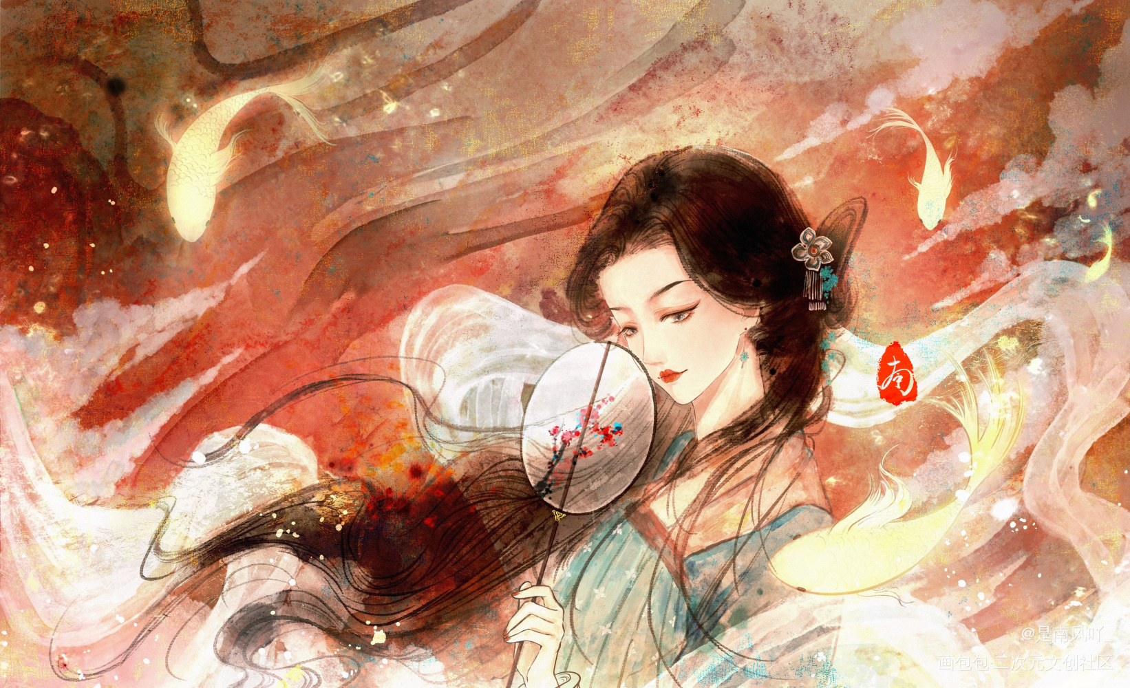 新年快乐！！！_古风求配文插画古风插画procreate原创绘画作品