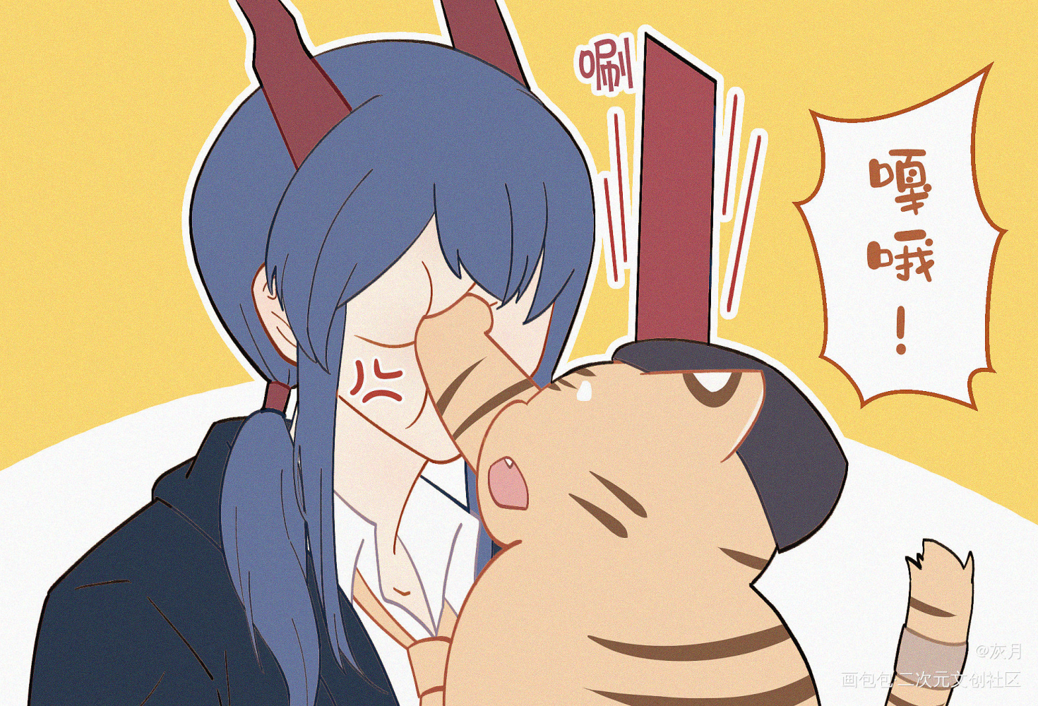 除夕快乐_明日方舟诗怀雅陈平涂陈诗百合同人绘画作品