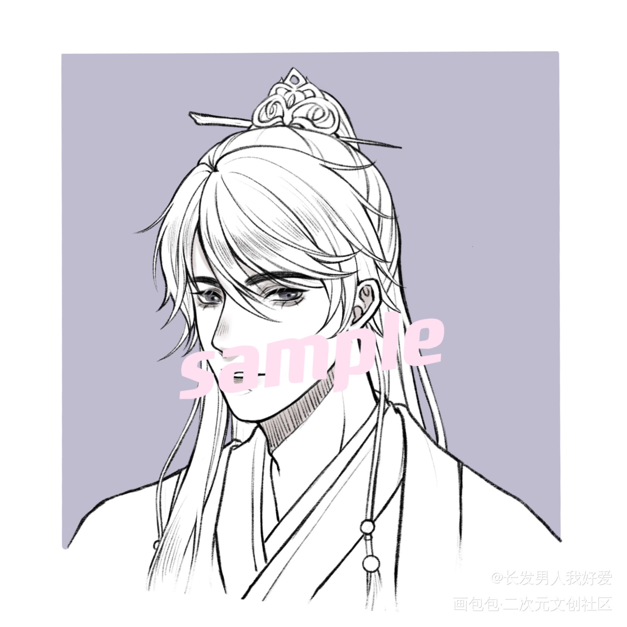 约的一张婚服李！_恋与制作人李泽言绘画作品