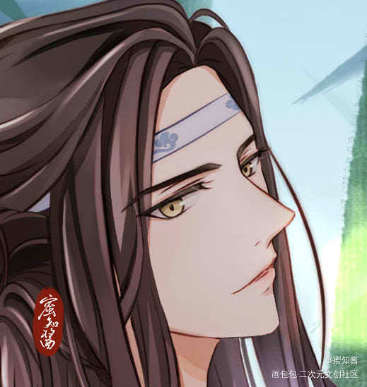 魔道忘羡新年包饺子贺图蜜知酱绘_魔道祖师忘羡忘羡蓝忘机魏无羡魏无羡蓝忘机平涂日系我要上首推插画同人绘画作品