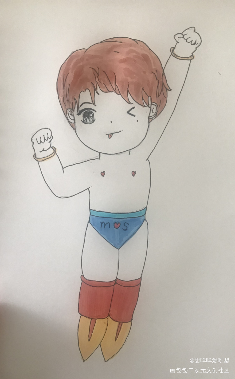 阿童木版小甜辛！！！_谁把谁当真妹叔赵锦辛Q版绘画作品