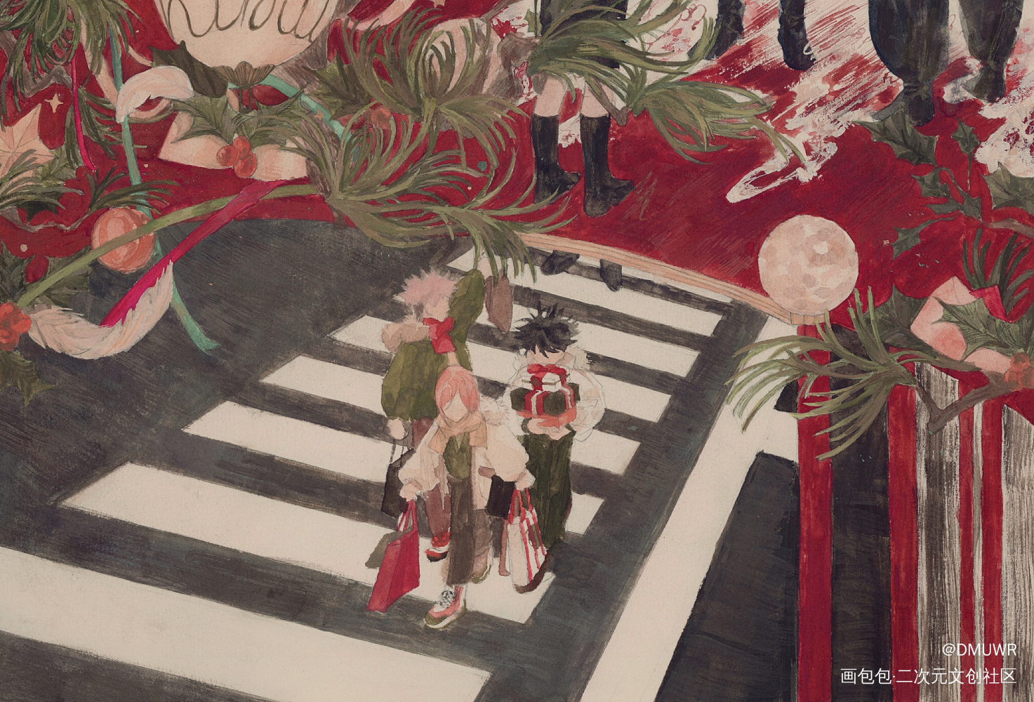 《关于我画不出新图只好摸摸老图_咒术回战厚涂插画绘画作品