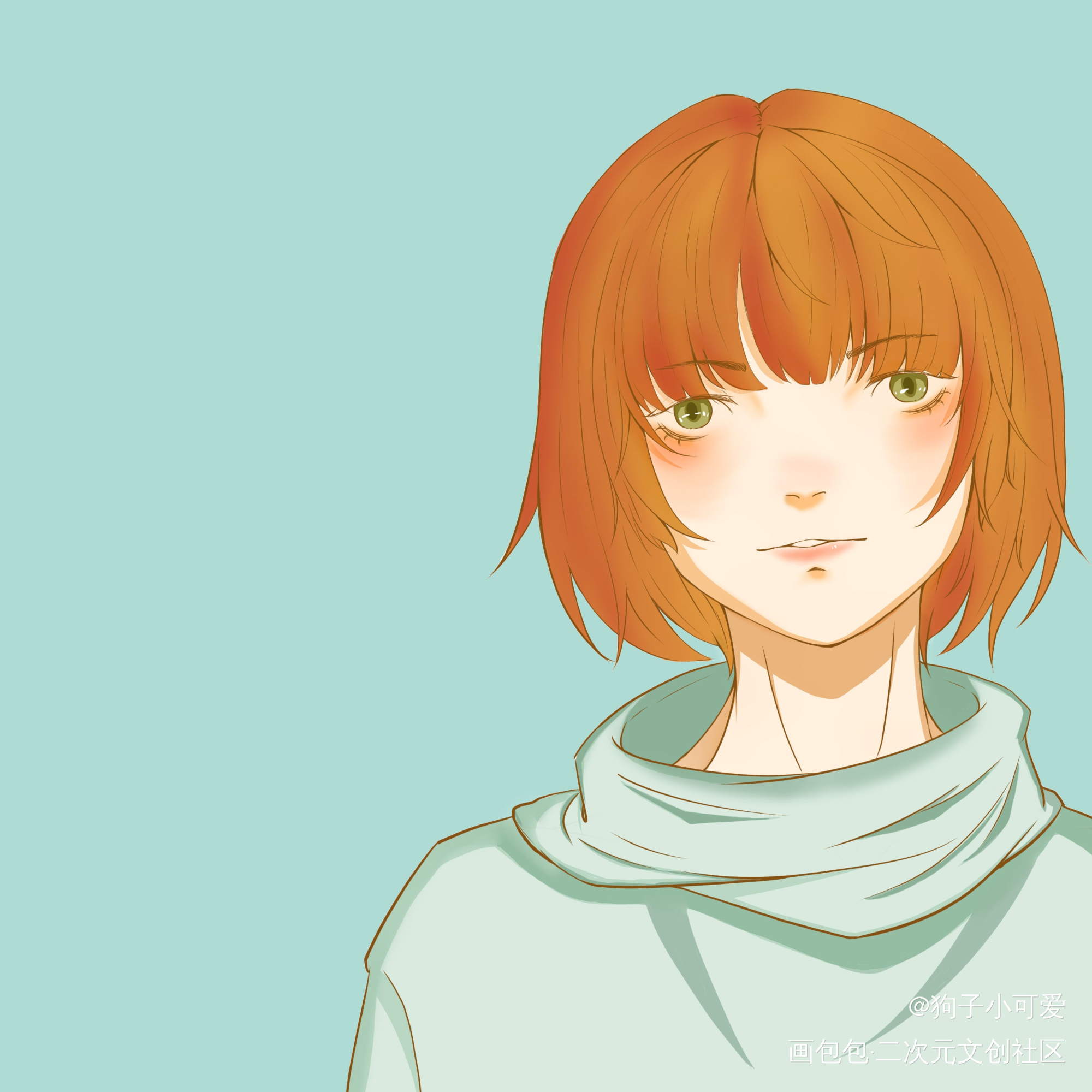 大头练习_平涂自创oc绘画作品