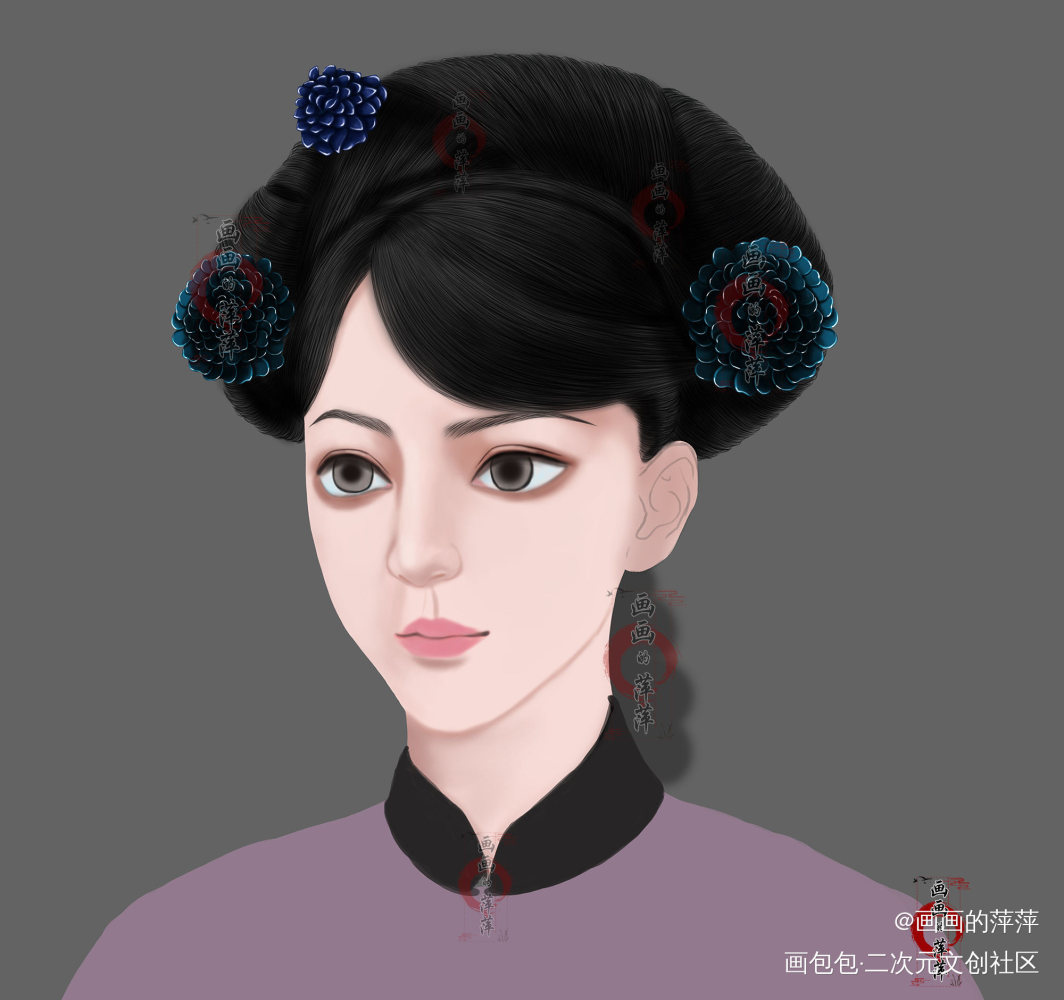 如懿传如懿_如懿立绘厚涂我要上首推头像插画同人如懿传绘画作品