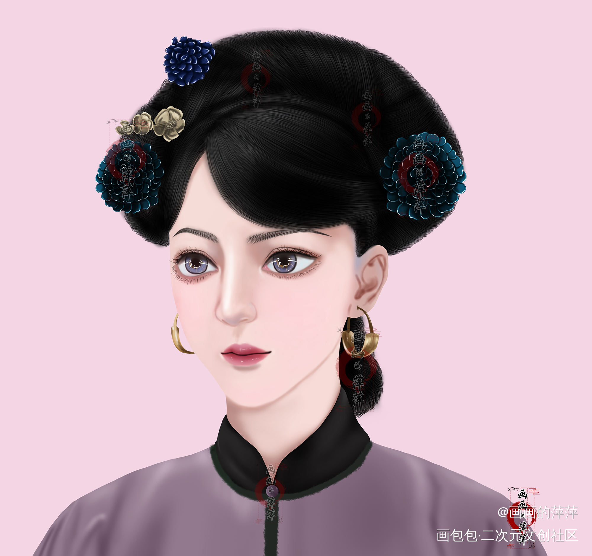 如懿传如懿_如懿立绘厚涂我要上首推头像插画同人如懿传绘画作品