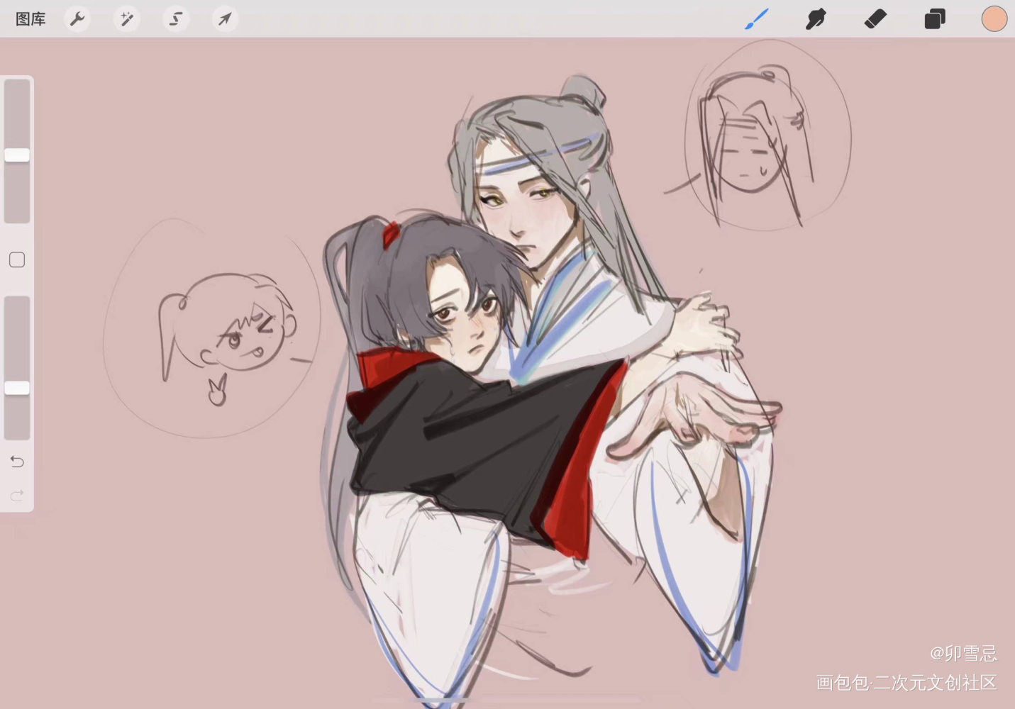 草稿_魔道祖师忘羡同人绘画作品