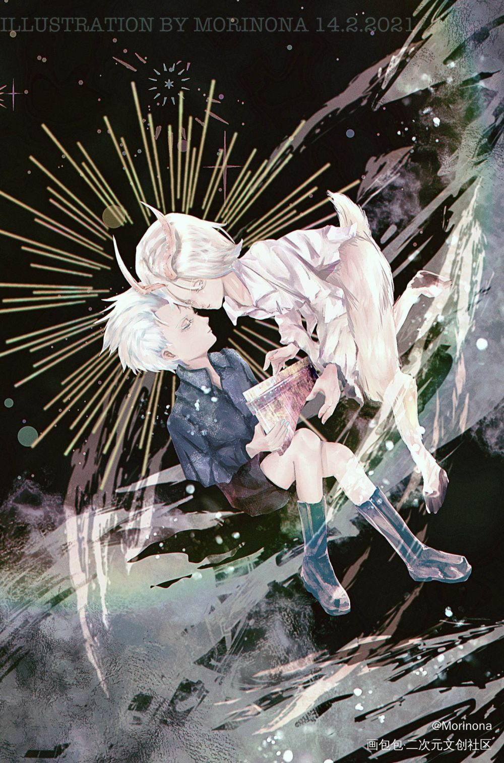 【DMC】Pan&Daphni_鬼泣5dantevergil厚涂插画同人DMC鬼泣绘画作品