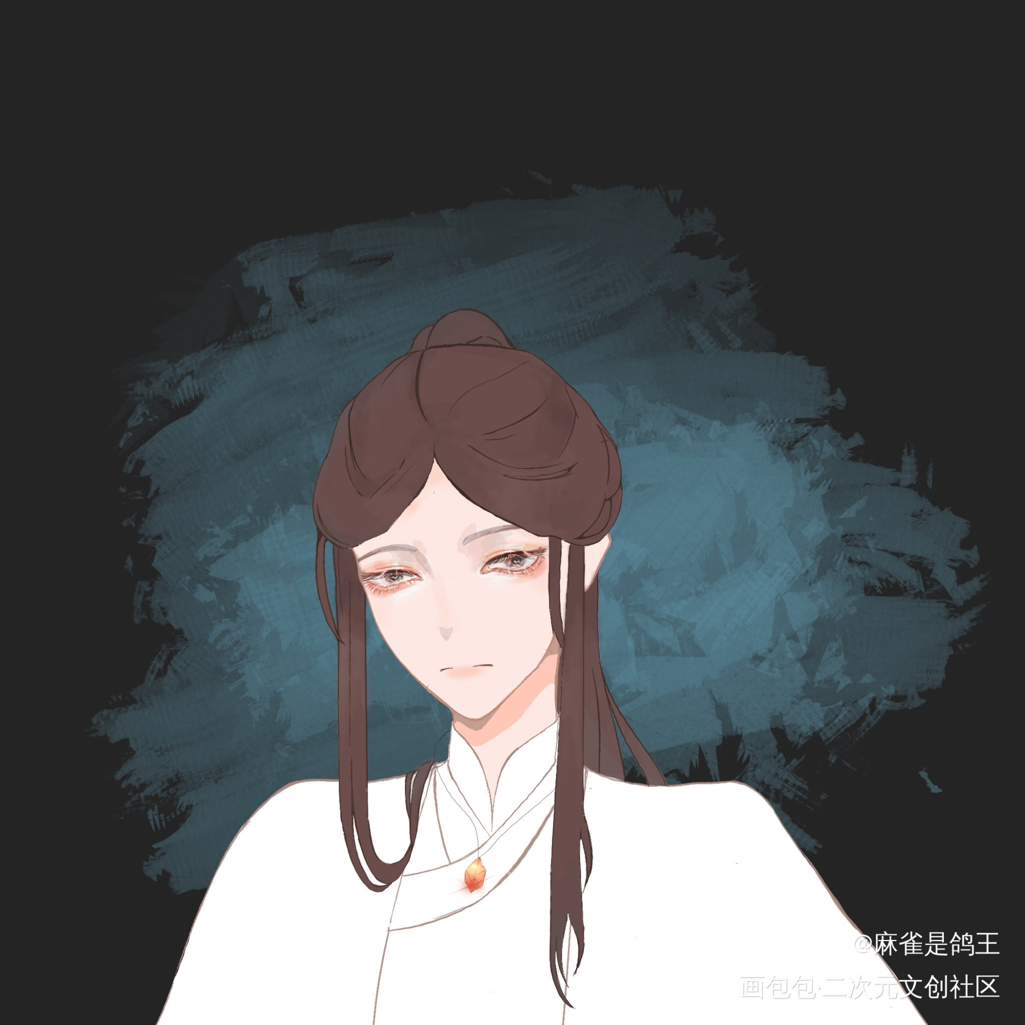 _二哈和他的白猫师尊楚晚宁绘画作品