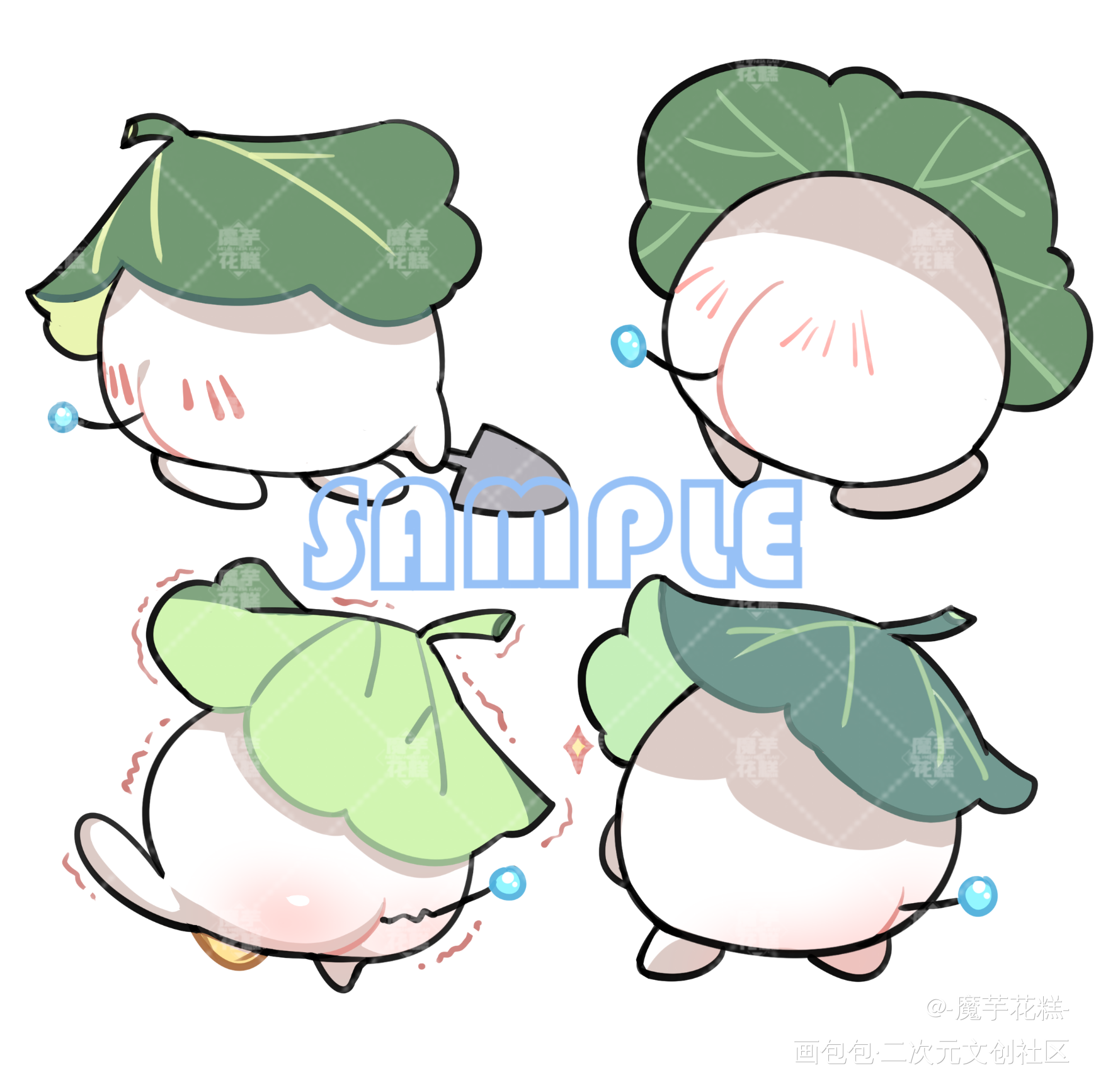 _二哈和他的白猫师尊Q版同人绘画作品