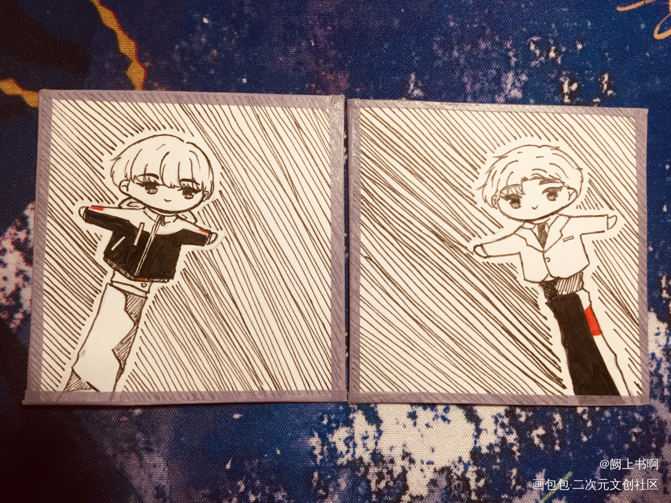 _188男团李简李玉简隋英Q版同人绘画作品