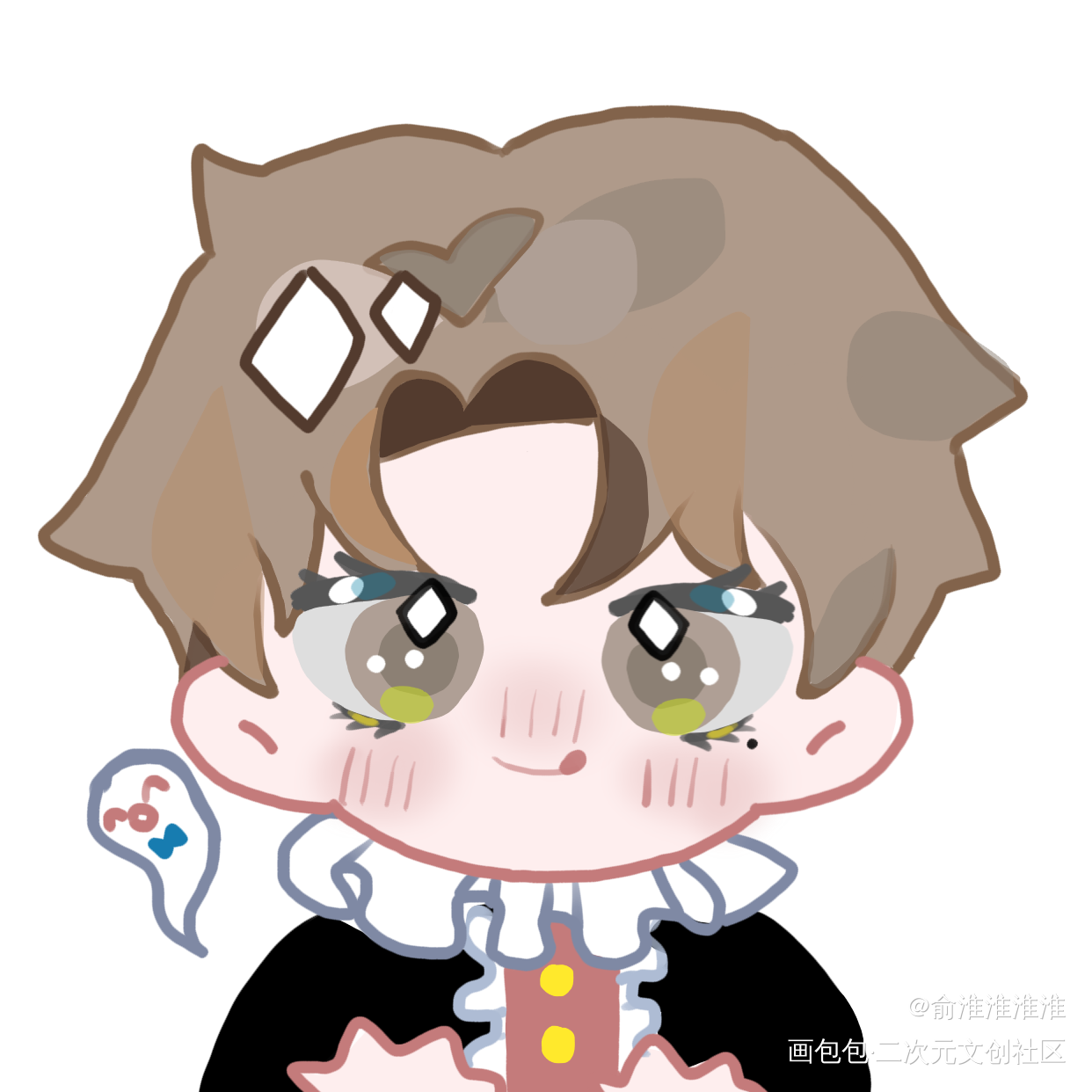 1一只可爱的小甜辛_188男团赵锦辛Q版同人绘画作品