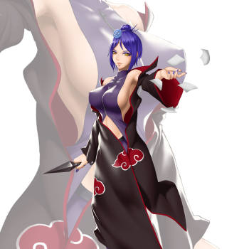 同人一枚_火影忍者小楠立绘平涂同人同人绘画作品