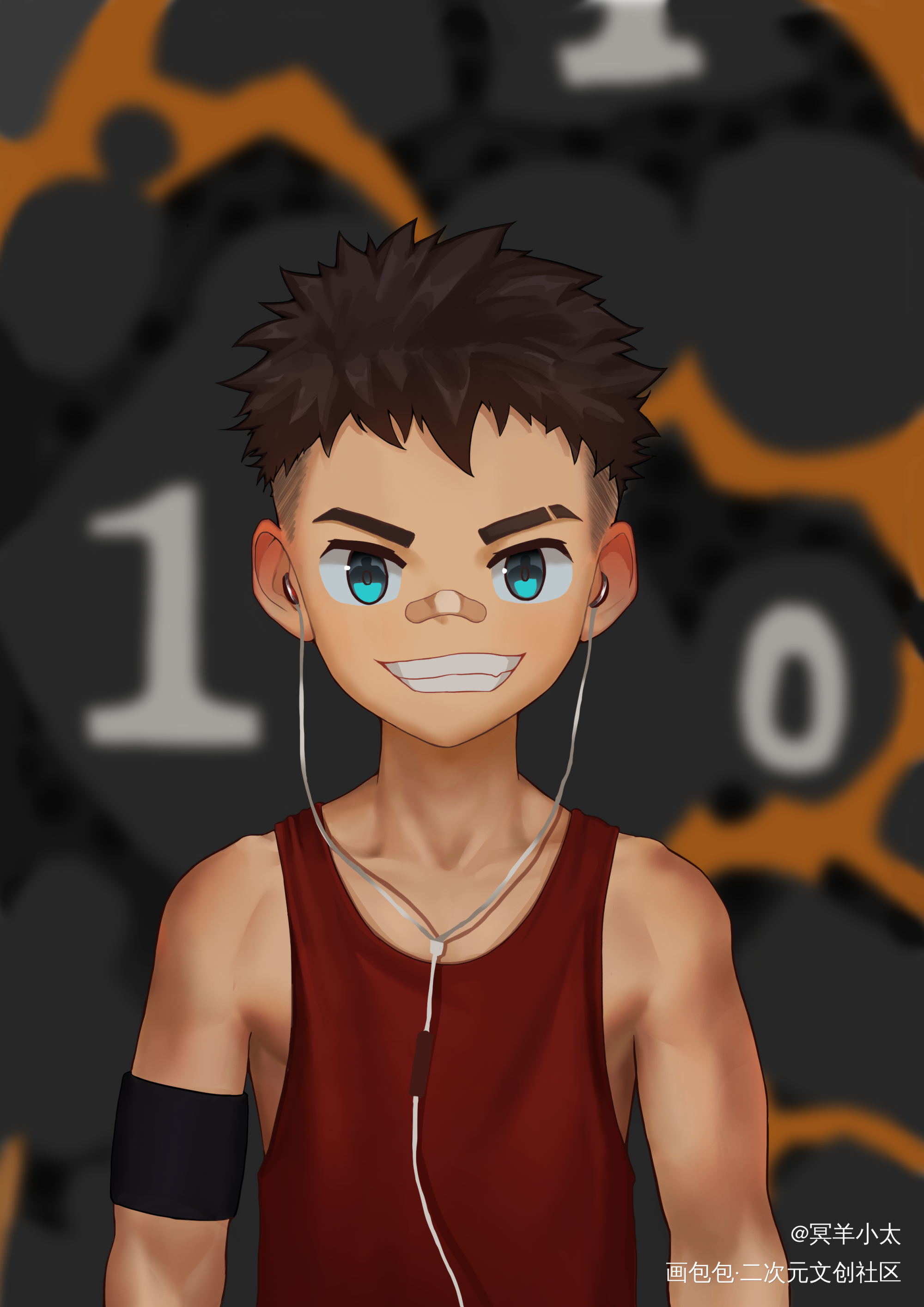 健身Boy_正太日系头像原创ococ绘画作品