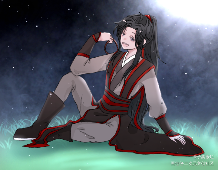忘羡039_魔道祖师忘羡魏无羡蓝忘机Q版同人绘画作品